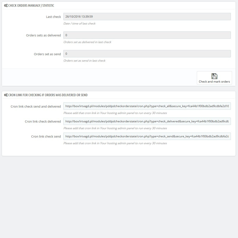 Модуль перевіряє стан доставки DPD для Prestashop 1.5.x та Prestashop 1.6.x