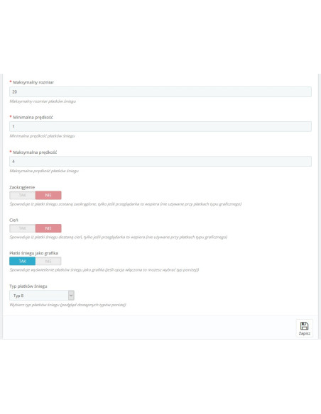 Fallende Schneeflocken Pro für PrestaShop 1.5.x und 1.6.x