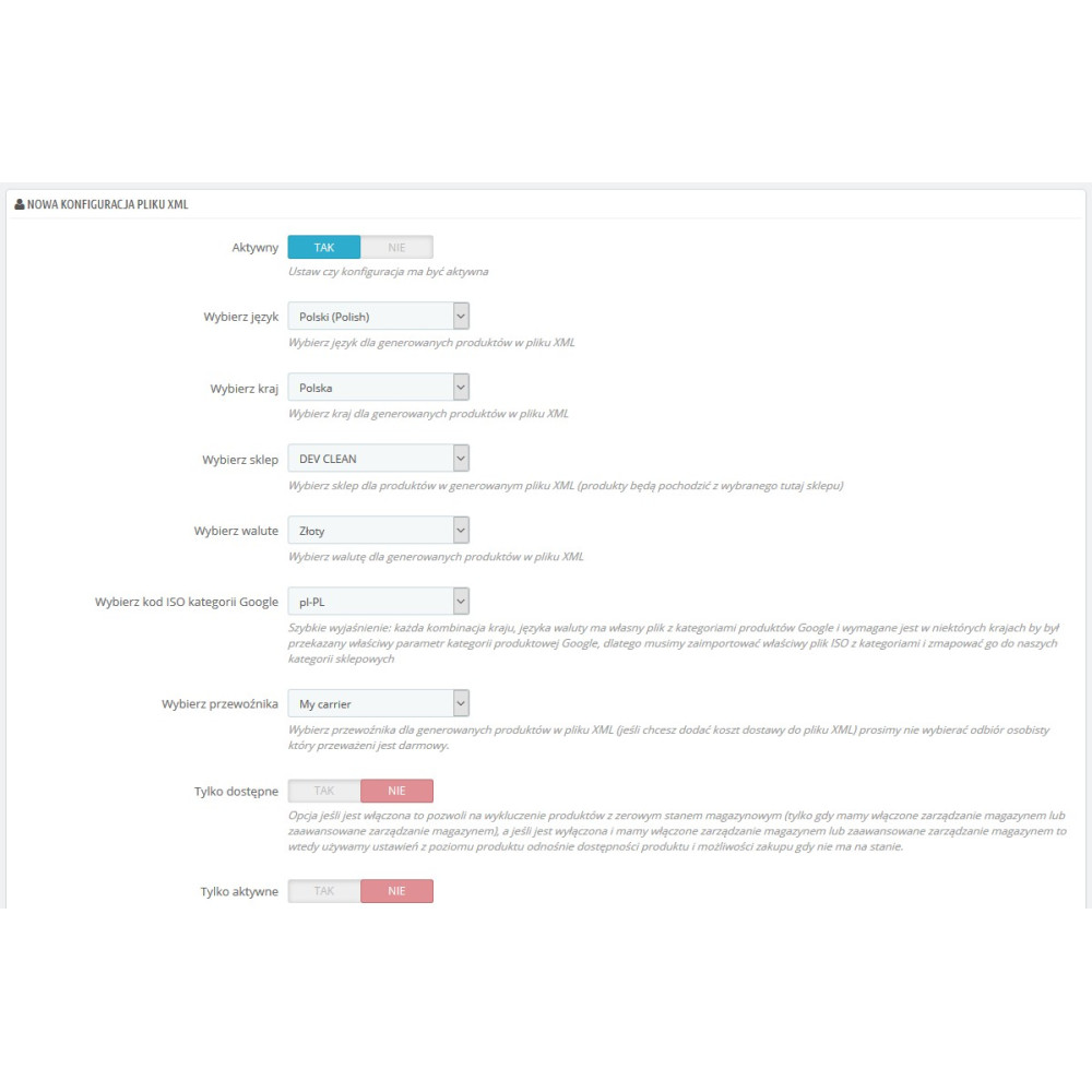 Facebook Dynamic Ads Products Feed XML für PrestaShop 1.5.x und 1.6.x