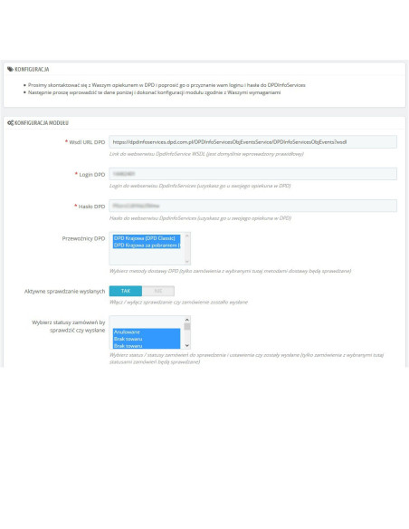 Überprüfen Sie das DPD-Modul und legen Sie den Auslieferungsstatus für Prestashop 1.5.x und 1.6.x fest