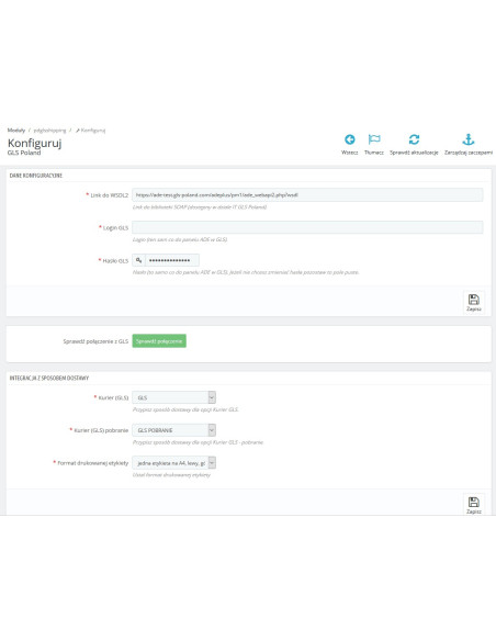 GLS-Kurier für PrestaShop 1.6.x