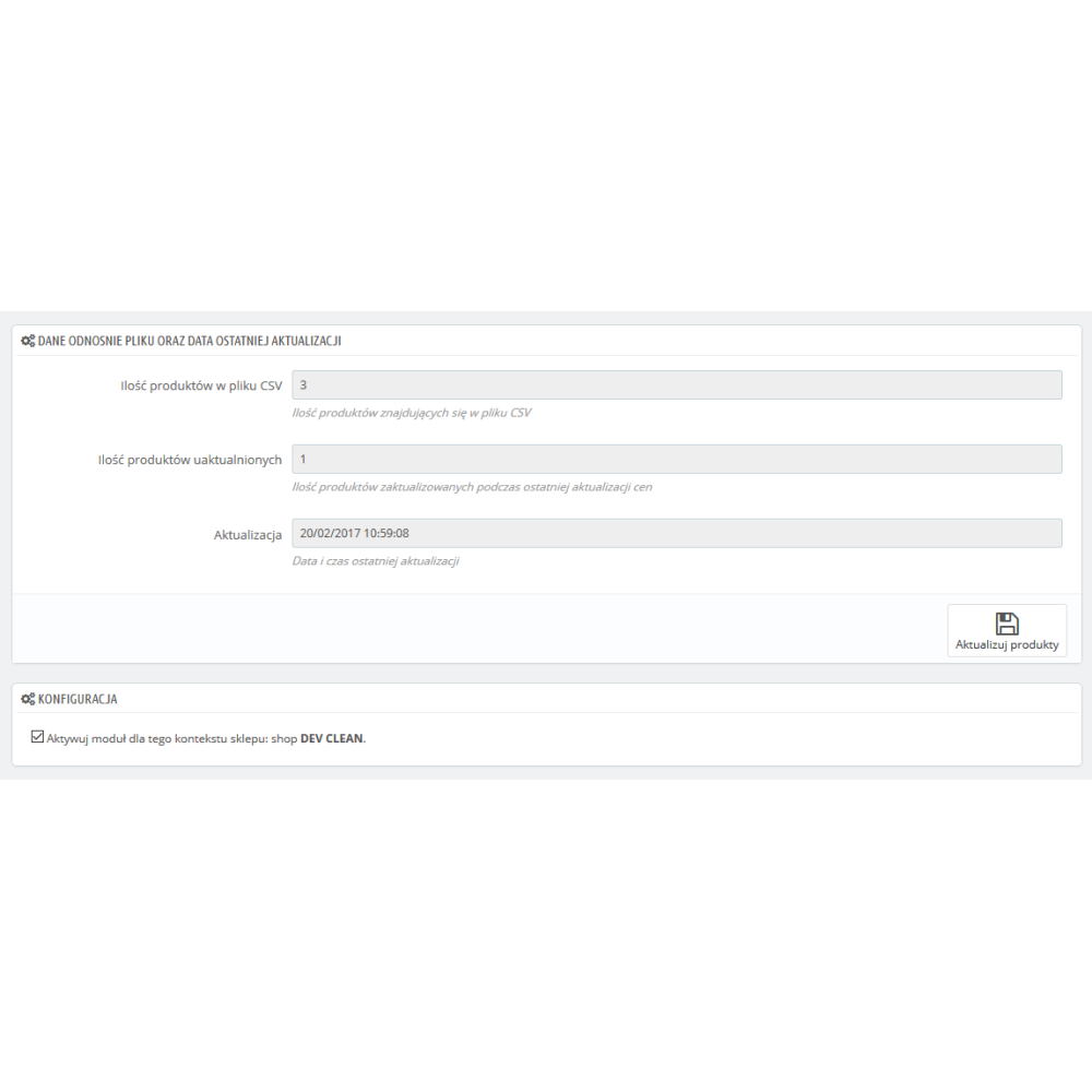 Aktualizacja cen z pliku CSV dla PrestaShop 1.5.x oraz 1.6.x
