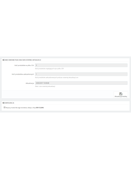 Update des Inventars aus einer CSV-Datei für PrestaShop 1.5.x und 1.6.x