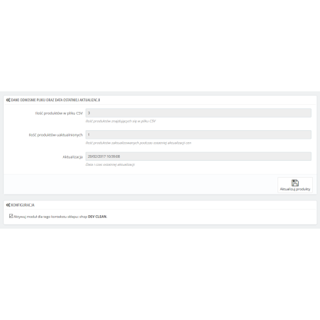 Aktualizacja cen z pliku CSV dla PrestaShop 1.5.x oraz 1.6.x