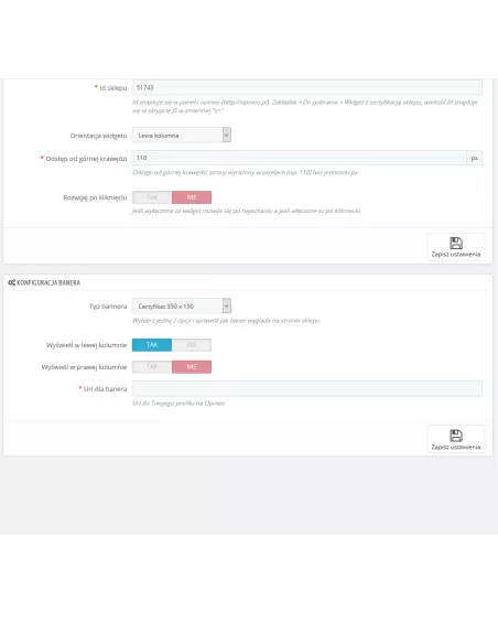Integration with Opineo Reliable reviews for PS 1.4. x and PS 1.5 x