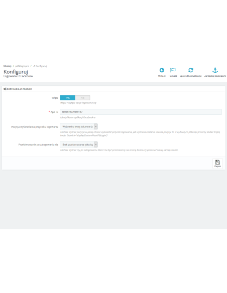 Loggen Sie sich mit Facebook für PrestaShop ein