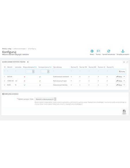Abzeichen / Statistikmodul für PrestaShop .1.6.x und. 1.7.x