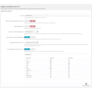 Zapytaj o produkt Pro moduł dla PrestaShop 2