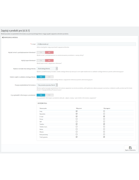 Produktanfrage Modul Pro für PrestaShop
