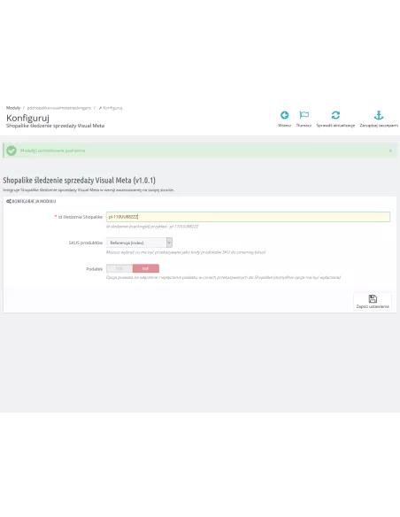 Module Visual Meta de suivi des ventes Shopalike pour Prestashop 1.5.x 1.6.x 1.7.x