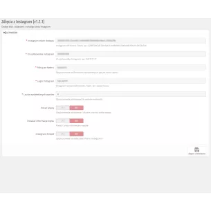 Moduł zdjęcia z Instagram dla Prestashop 1.6.x & 1.7.x 2