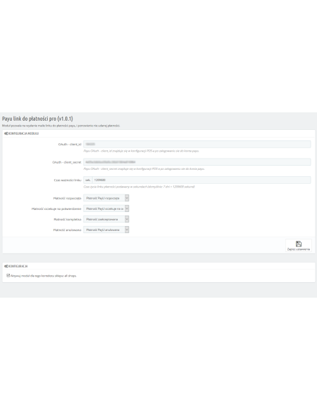 Payu link do płatności dla PrestaShop | Moduły płatności | PrestaDev.pl