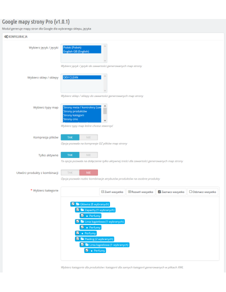 Mapy Stron Pro dla PrestaShop | Moduły prestashop | PrestaDev.pl